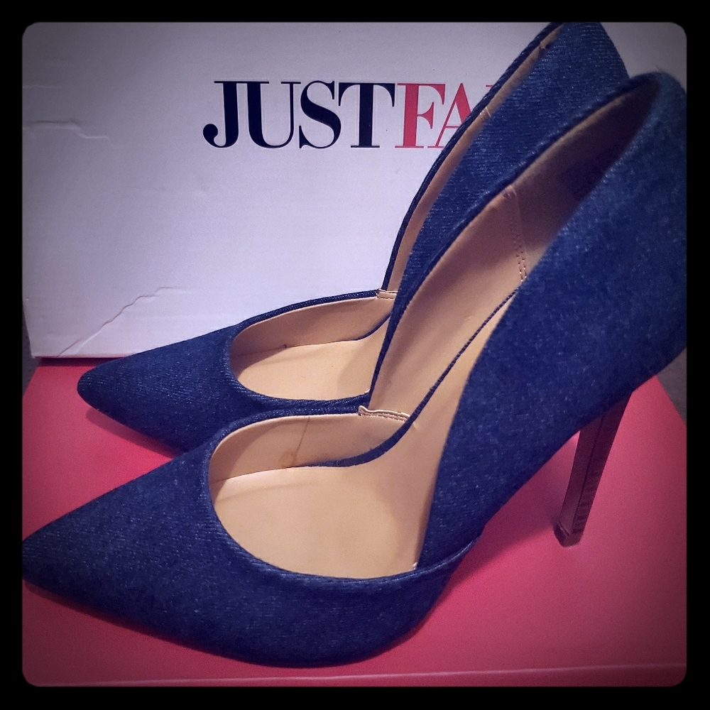 Cute denim pumps